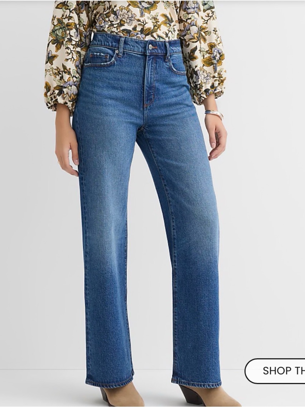 LOFT High Rise Wide Leg Jeans in Vintage Dark Wash